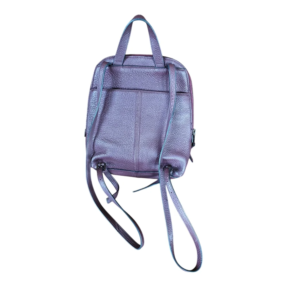 Calvin Klein Hera Lamb Leather Backpack Burgundy Chain